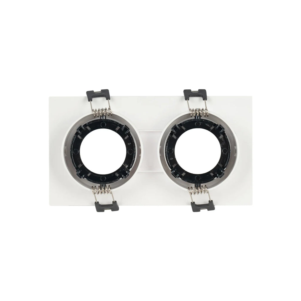 Kit downlight cuadrado basculante doble Bajo UGR + Portalámpara + Bombilla GU10