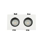 Kit downlight cuadrado basculante doble Bajo UGR + Portalámpara + Bombilla GU10