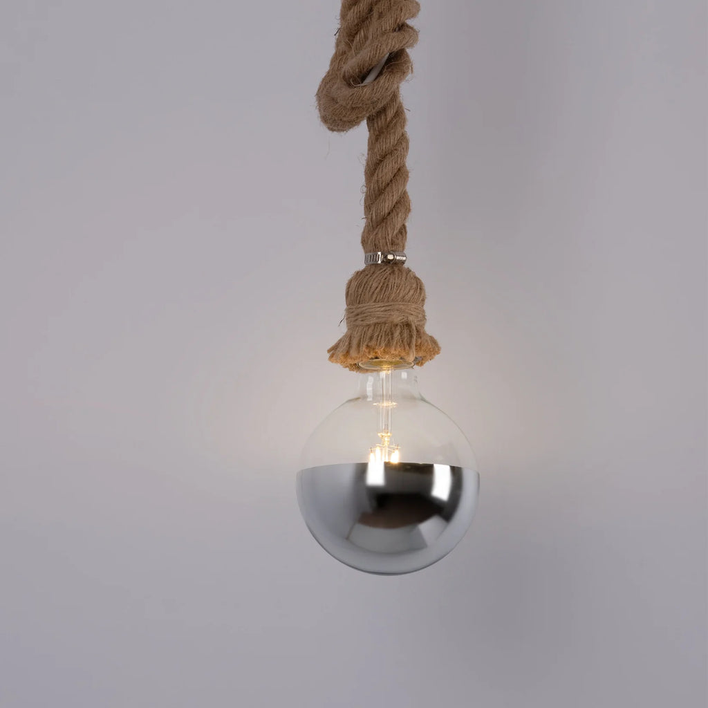 Bombilla decorativa espejada plateada E27 G125 - 6W - 3000K