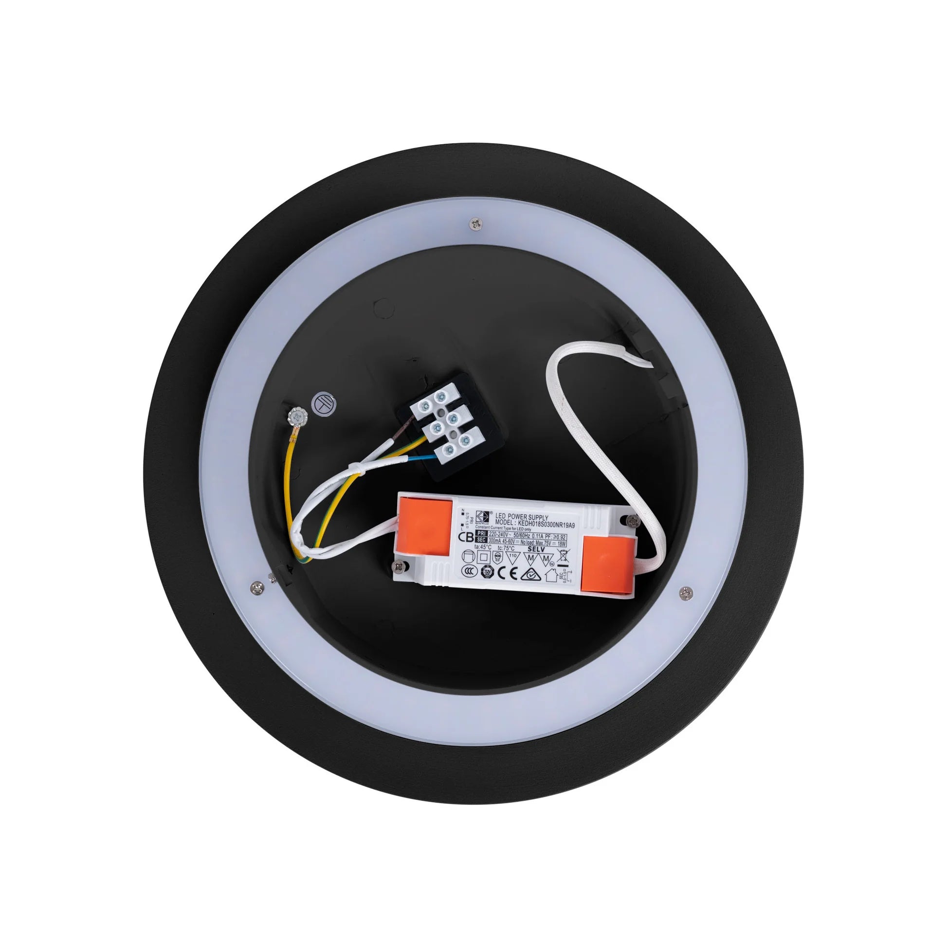 Aplique LED de pared circular "Eclipsis" 18W - 3000K - CRI90 - Driver KeGu - IP20