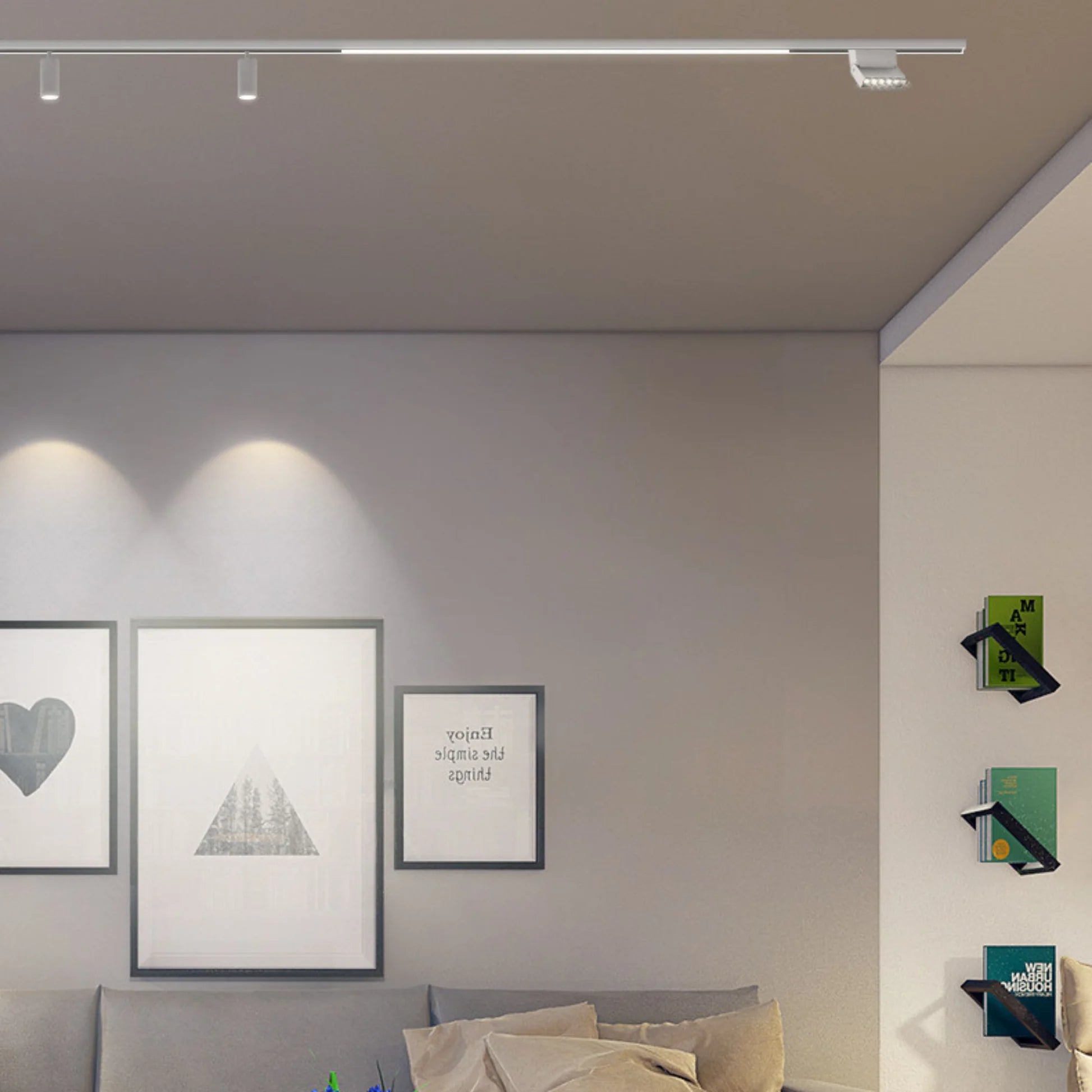 Foco LED para carril magnético 48V - 18W - 2800K