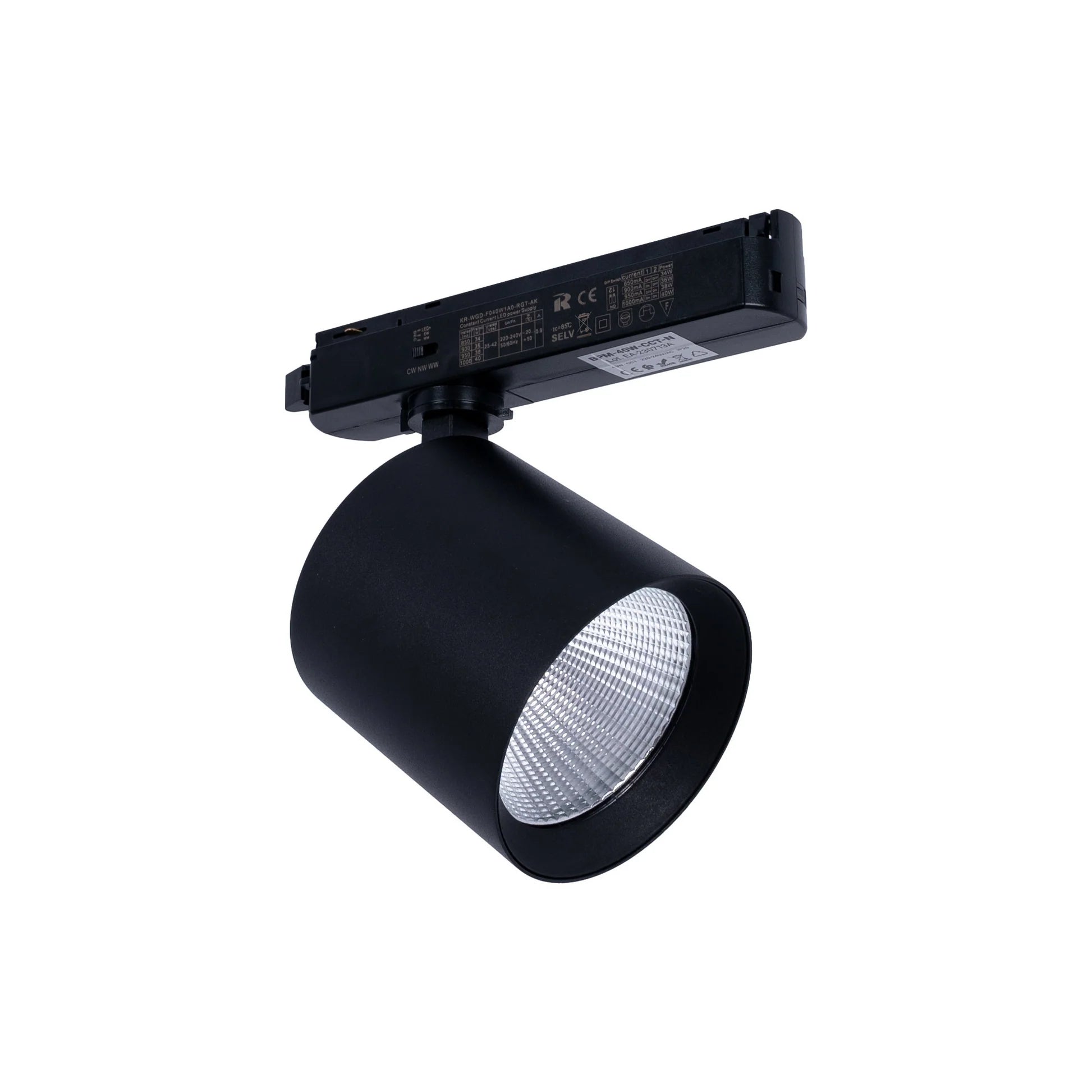 Proyector LED para riel monofásico CCT - 40W - CRI 90