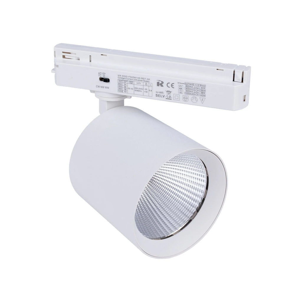 Proyector LED para riel monofásico CCT - 40W - CRI 90