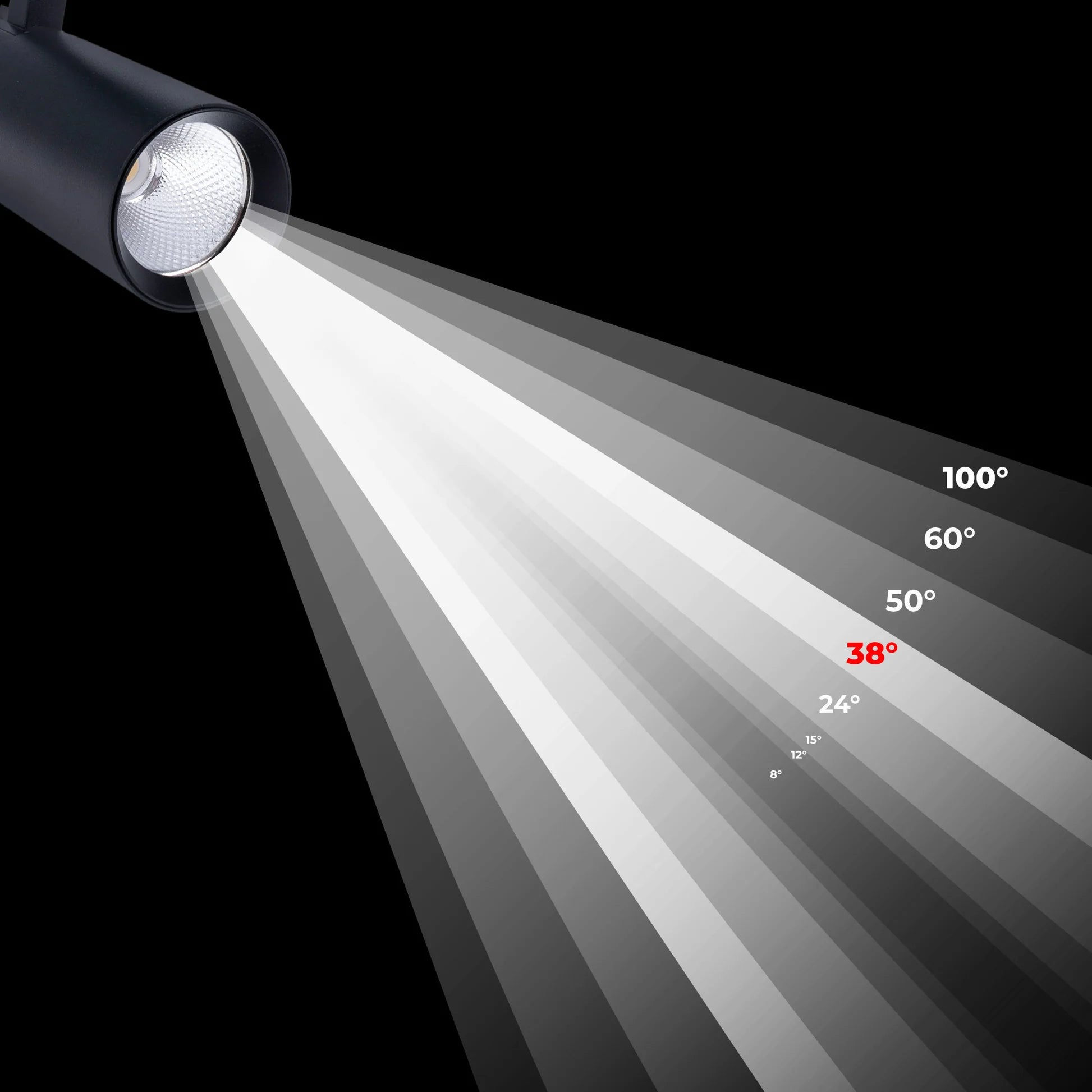 Proyector LED para riel monofásico - CCT - 10W - CRI 90 - Driver KGP