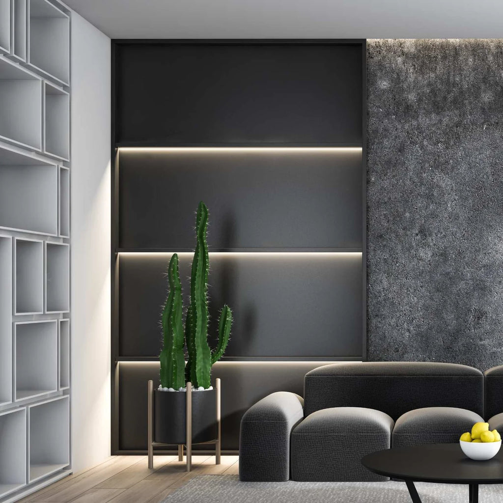 Perfil de aluminio de superficie para esquinas - Con difusor - Kit completo - 20x20mm - Tira LED hasta 10mm - 2 metros