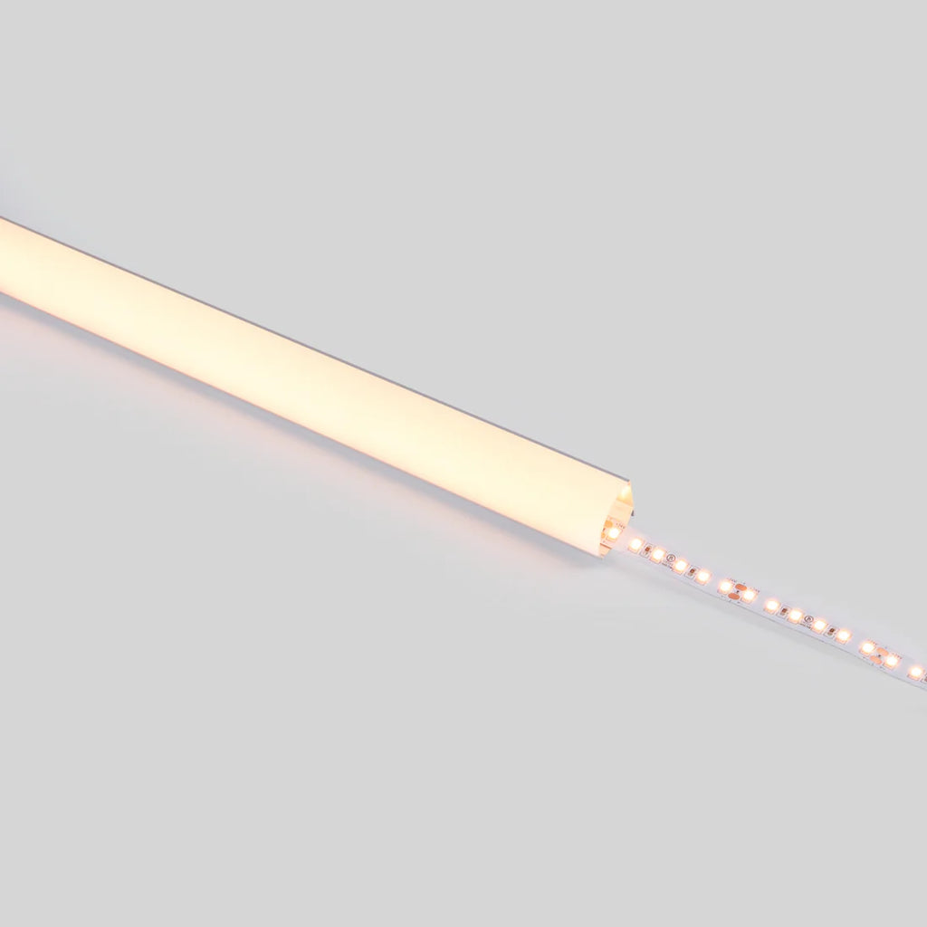 Perfil de aluminio de superficie para esquinas - Con difusor - Kit completo - 20x20mm - Tira LED hasta 10mm - 2 metros