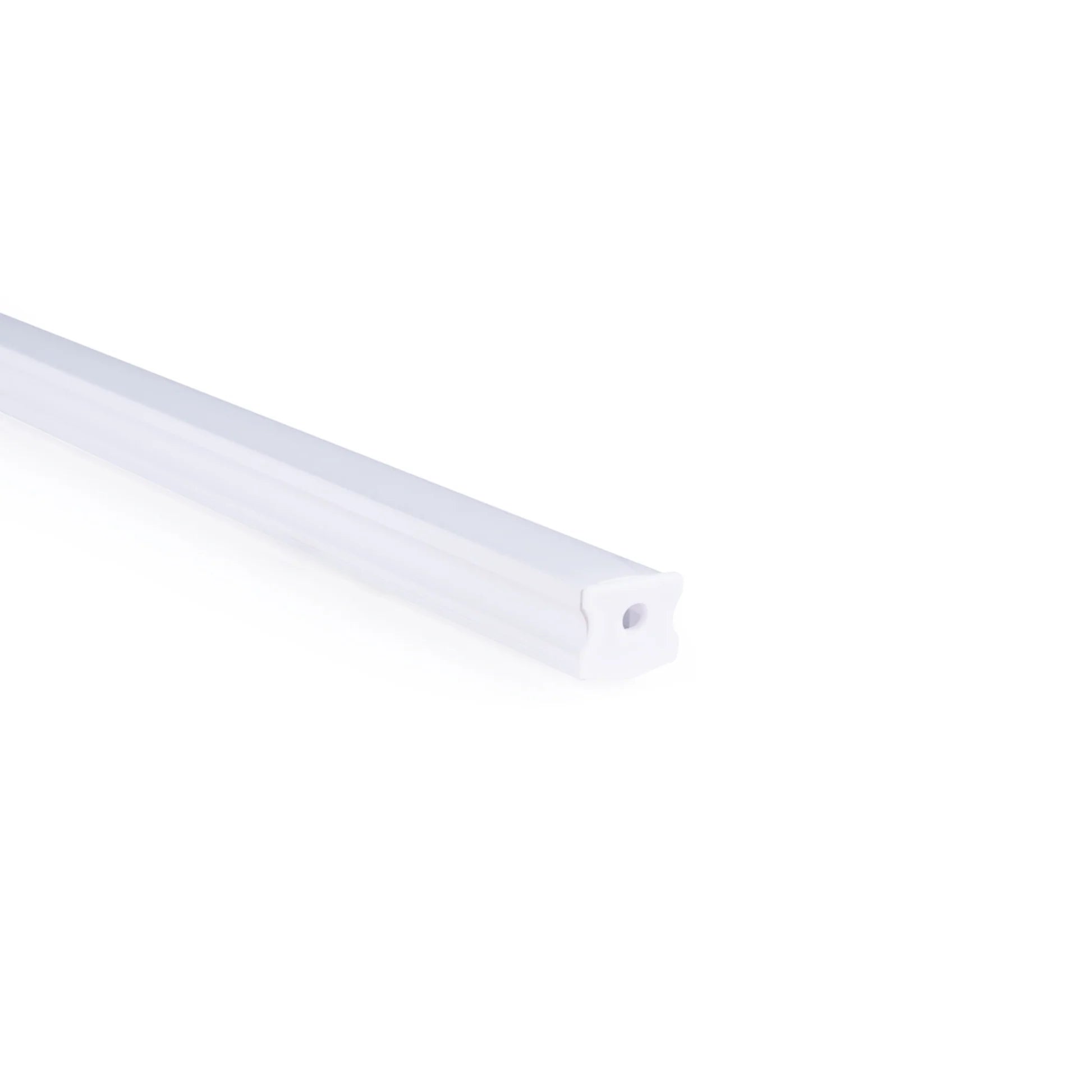 Perfil tira LED de superficie con difusor - Kit completo - 17,6x14,5mm - Tira LED ≤ 12 mm - 2 metros