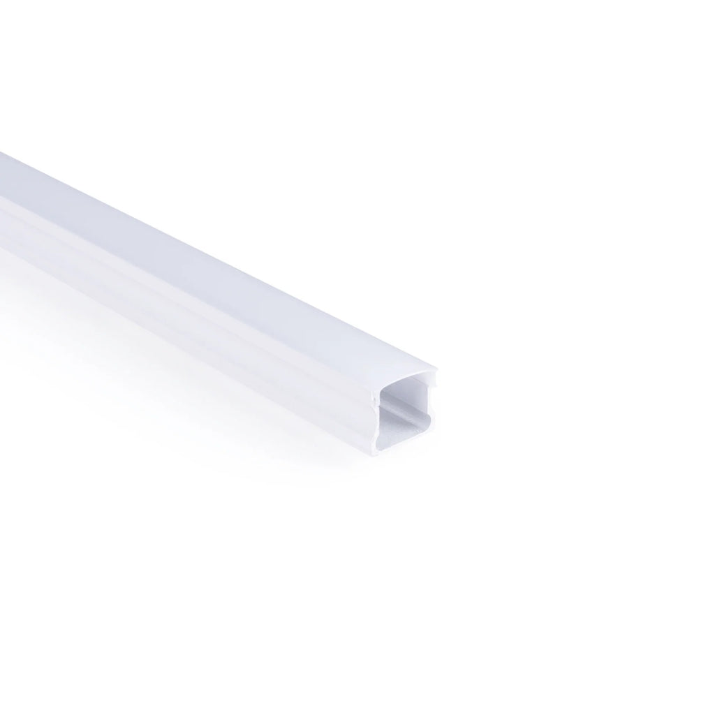 Perfil tira LED de superficie con difusor - Kit completo - 17,6x14,5mm - Tira LED ≤ 12 mm - 2 metros