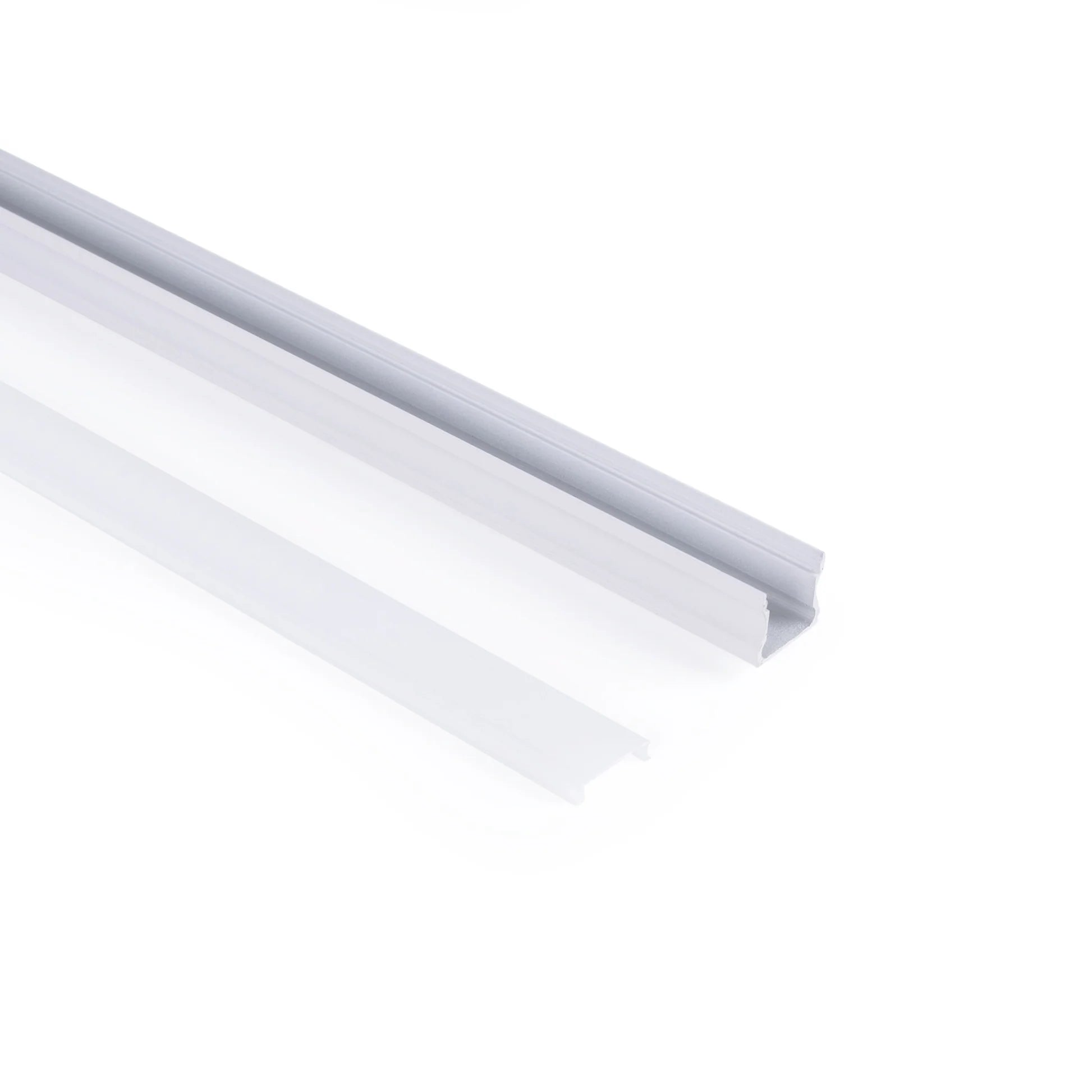 Perfil tira LED de superficie con difusor - Kit completo - 17,6x14,5mm - Tira LED ≤ 12 mm - 2 metros