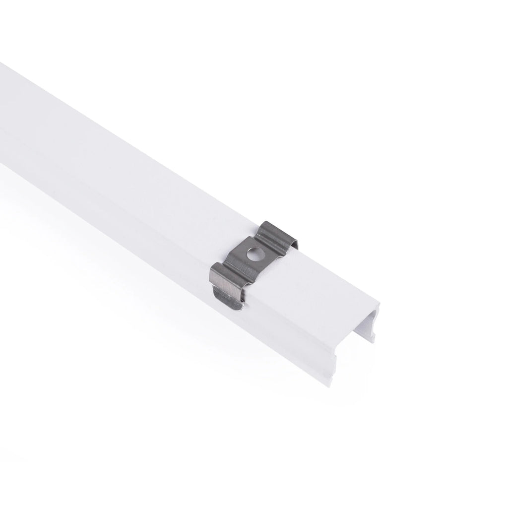 Perfil tira LED de superficie con difusor - Kit completo - 17,6x14,5mm - Tira LED ≤ 12 mm - 2 metros