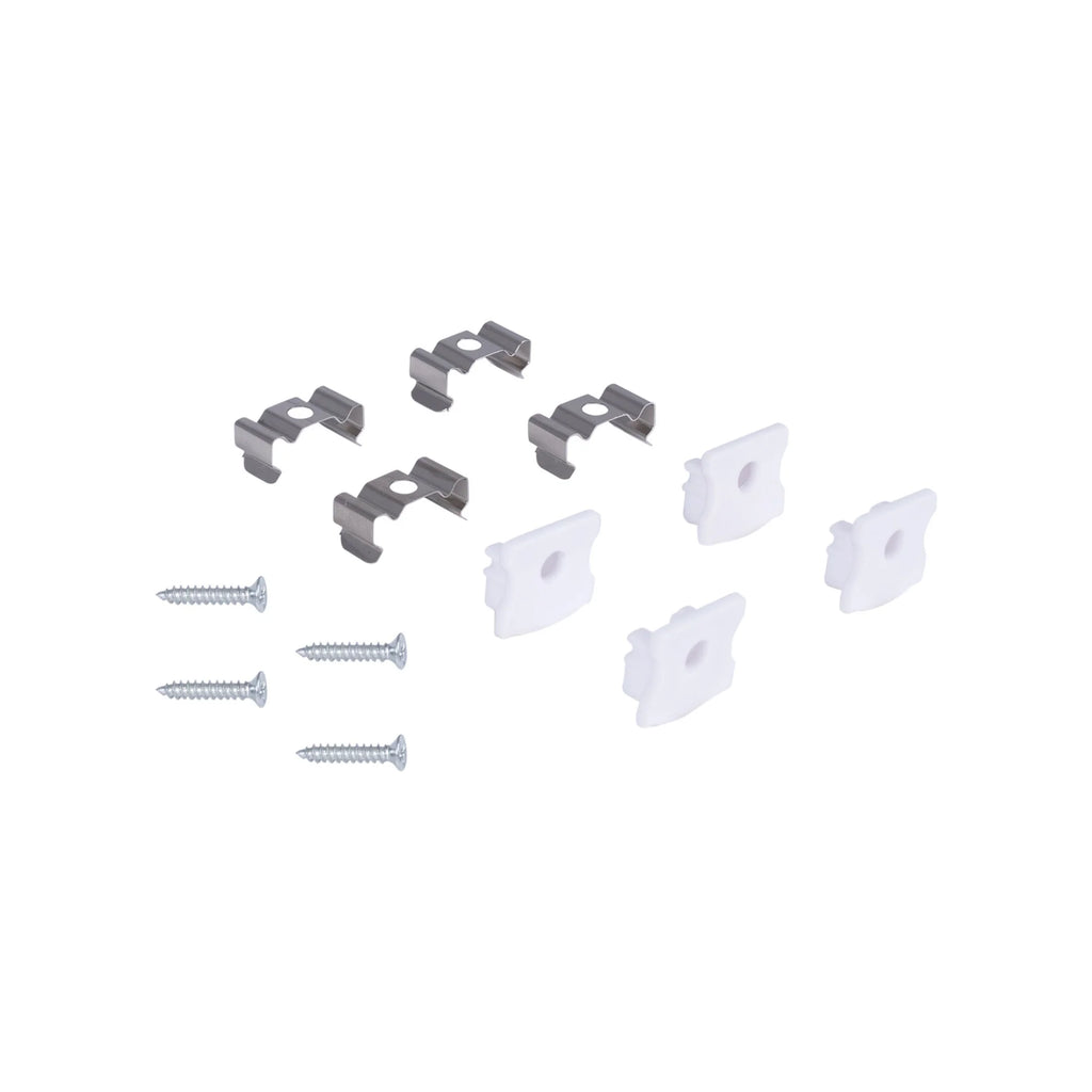 Perfil tira LED de superficie con difusor - Kit completo - 17,6x14,5mm - Tira LED ≤ 12 mm - 2 metros