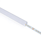 Perfil de aluminio de superficie para esquinas - Con difusor - Kit completo - 16x16mm - Tira LED hasta 10mm - 2 metros