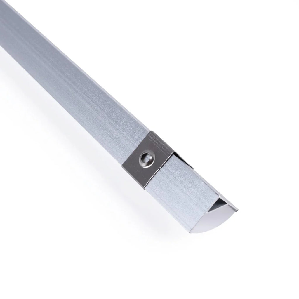 Perfil de aluminio de superficie para esquinas - Con difusor - Kit completo - 16x16mm - Tira LED hasta 10mm - 2 metros