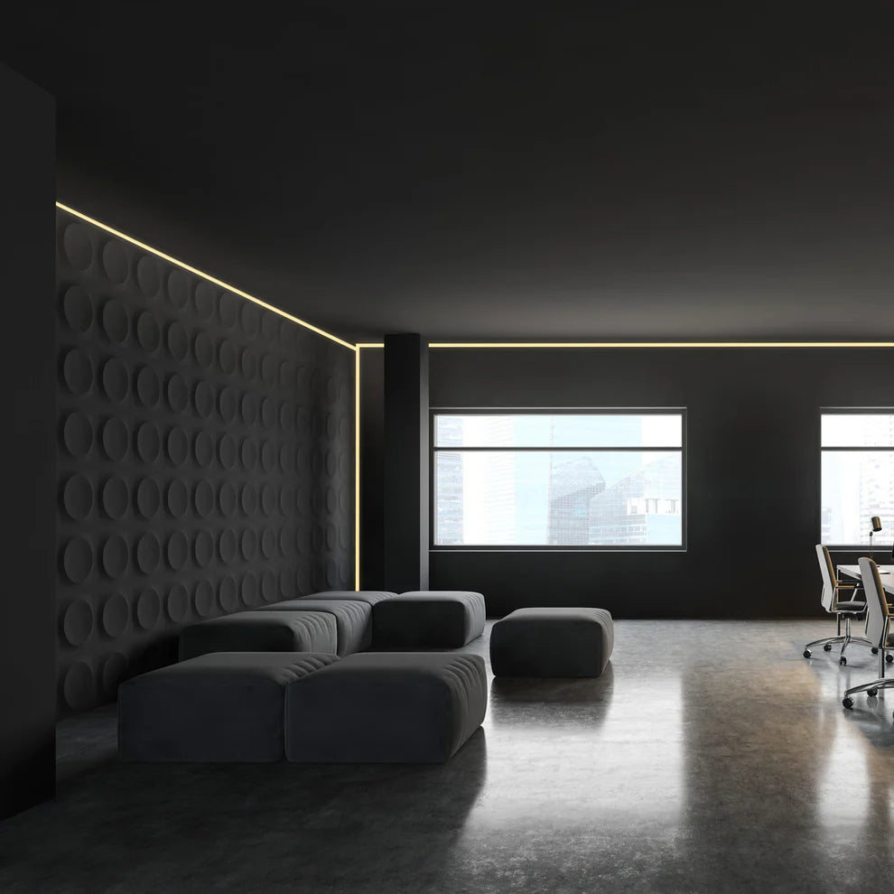 Perfil de aluminio de superficie para esquinas - Con difusor - Kit completo - 20x20mm - Tira LED hasta 10mm - 2 metros