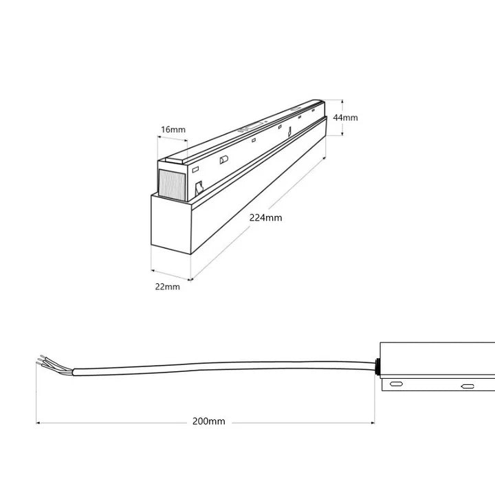 Fuente de alimentación para carril magnético 20mm - 48V - 100W - Blanca - Barcelona LED Argentina
