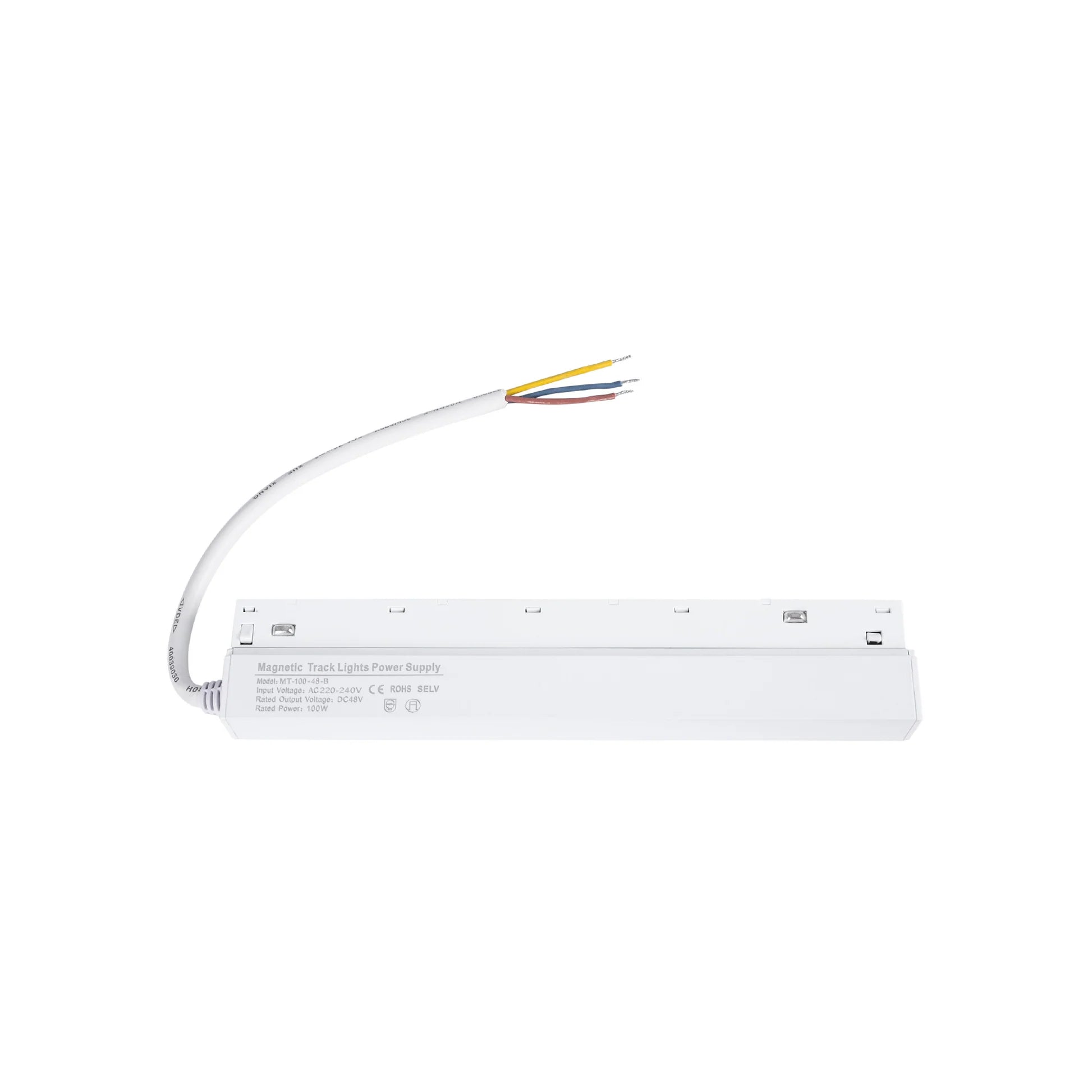 Fuente de alimentación para carril magnético 20mm - 48V - 100W - Blanca