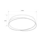 Lámpara de techo LED tipo plafón CCT 24W - Efecto madera - ø40cm - IP22