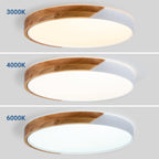 Plafón LED techo CCT 36W - Madera y Policarbonato- ø50cm - IP22