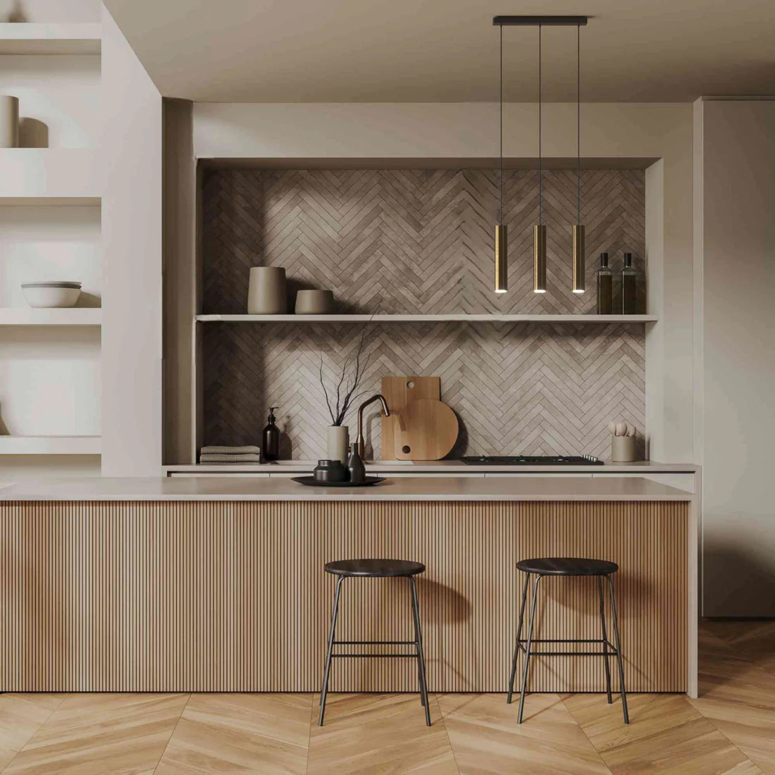 Lámpara colgante triple minimalista "Bila 3" - GU10