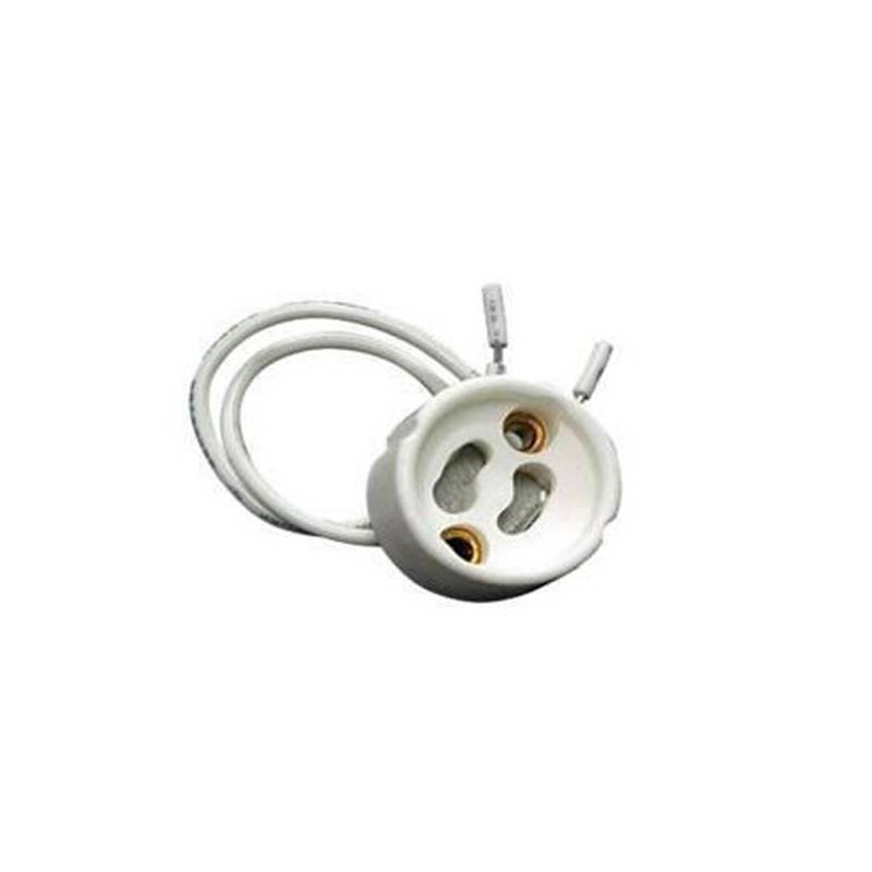 Portalámparas GU10 cerámico precableado