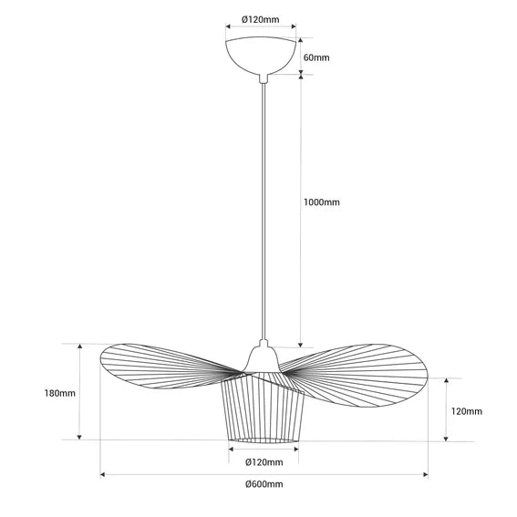 Lámpara colgante de diseño "Pamela" - 60cm