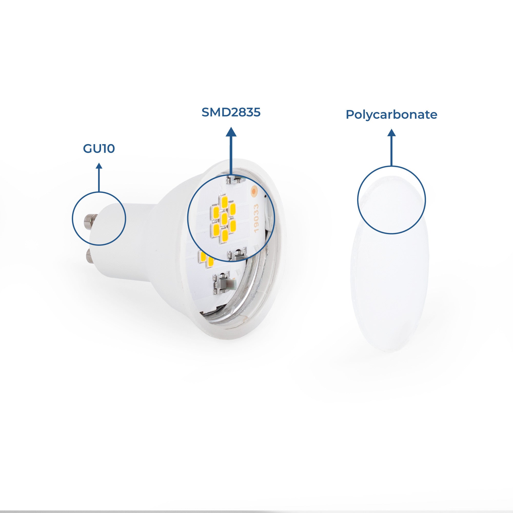 Bombilla LED GU10 - 7W - 120º