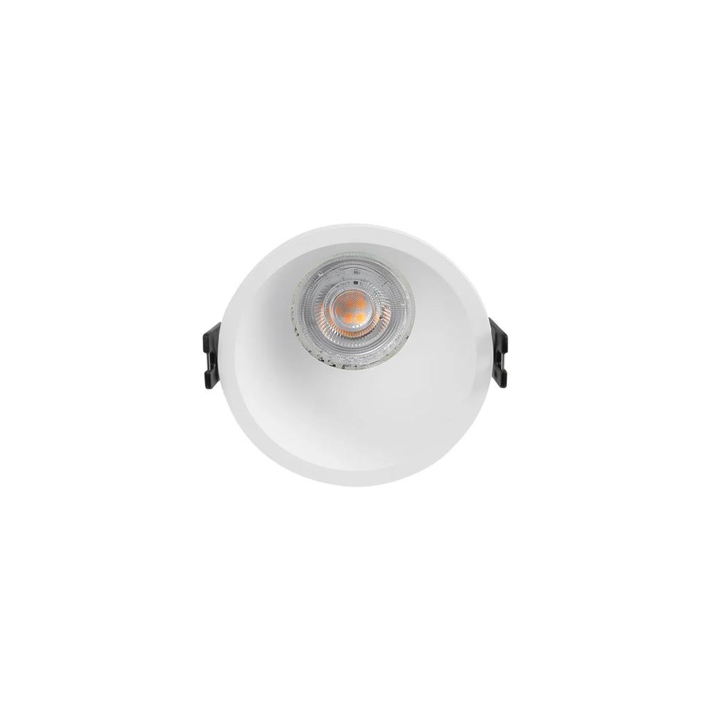 Kit aro downlight empotrable redondo Bajo UGR + Portalámpara + Bombilla GU10