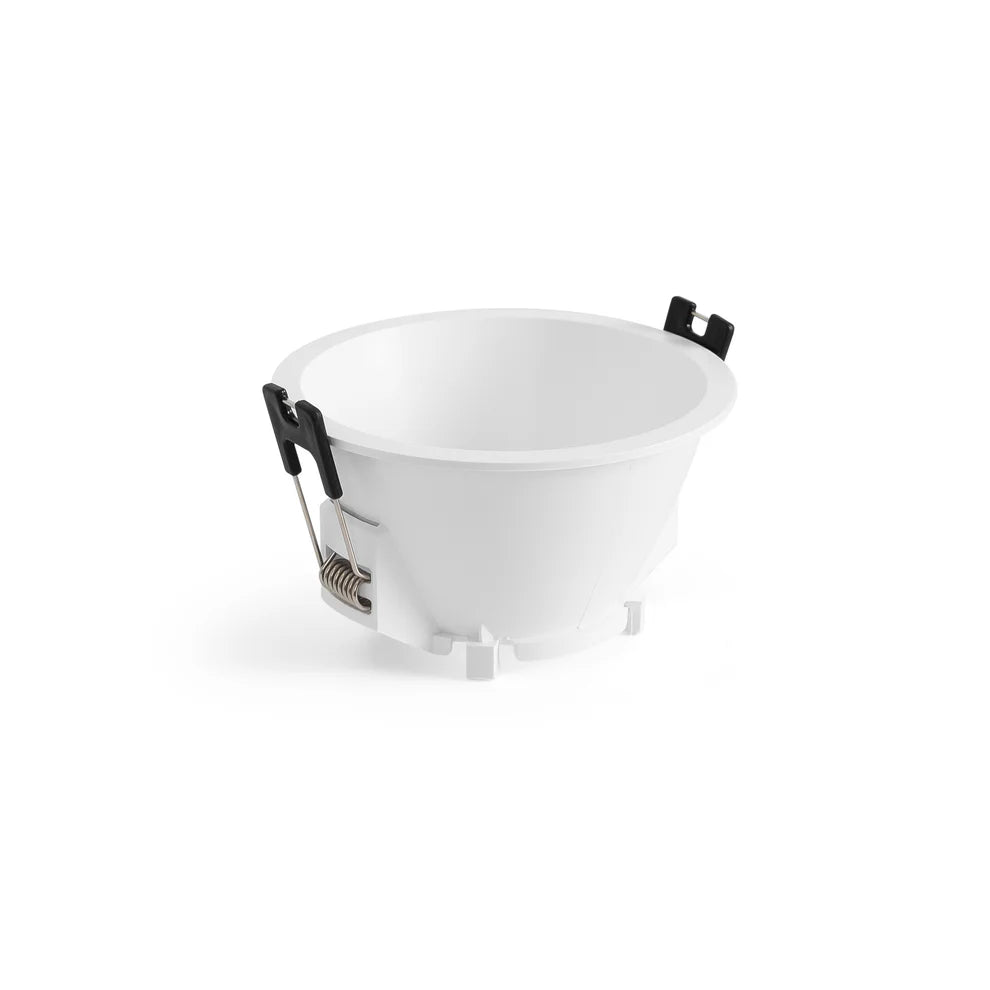 Kit aro downlight empotrable redondo Bajo UGR + Portalámpara + Bombilla GU10