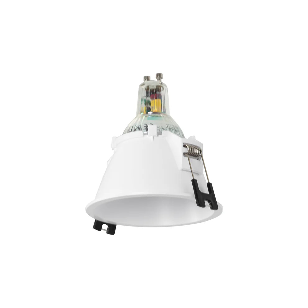 Kit aro downlight empotrable redondo Bajo UGR + Portalámpara + Bombilla GU10