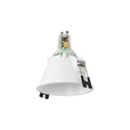 Kit aro downlight empotrable redondo Bajo UGR + Portalámpara + Bombilla GU10