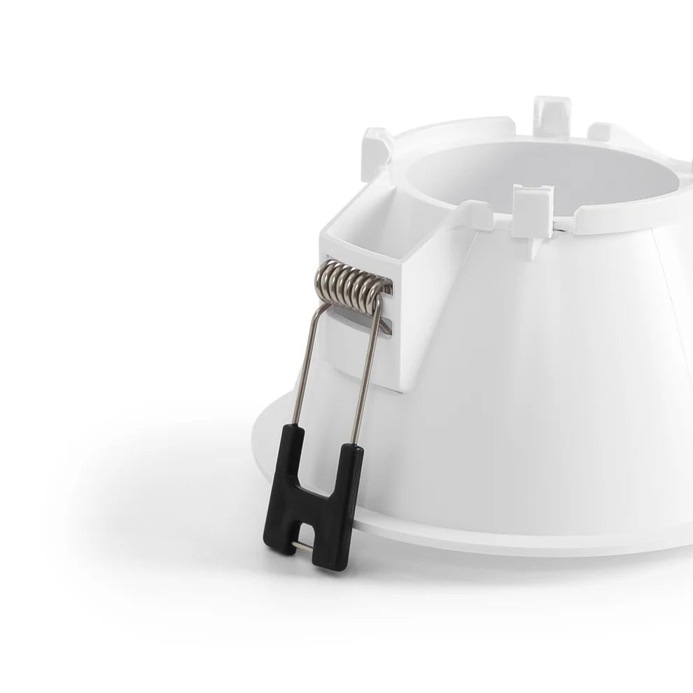 Kit aro downlight empotrable redondo Bajo UGR + Portalámpara + Bombilla GU10