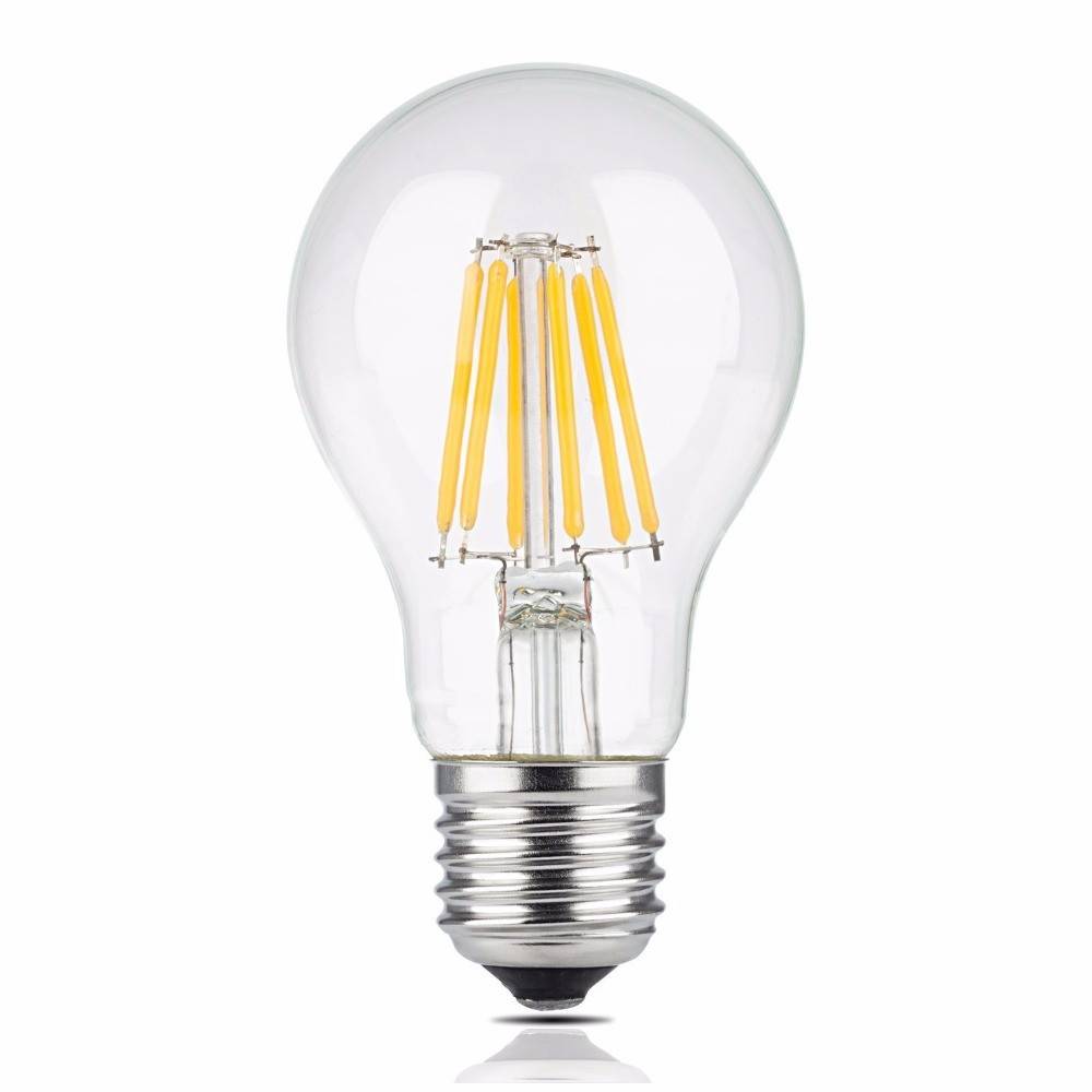 Bombilla LED filamento E27 60 - 8W - Transparente
