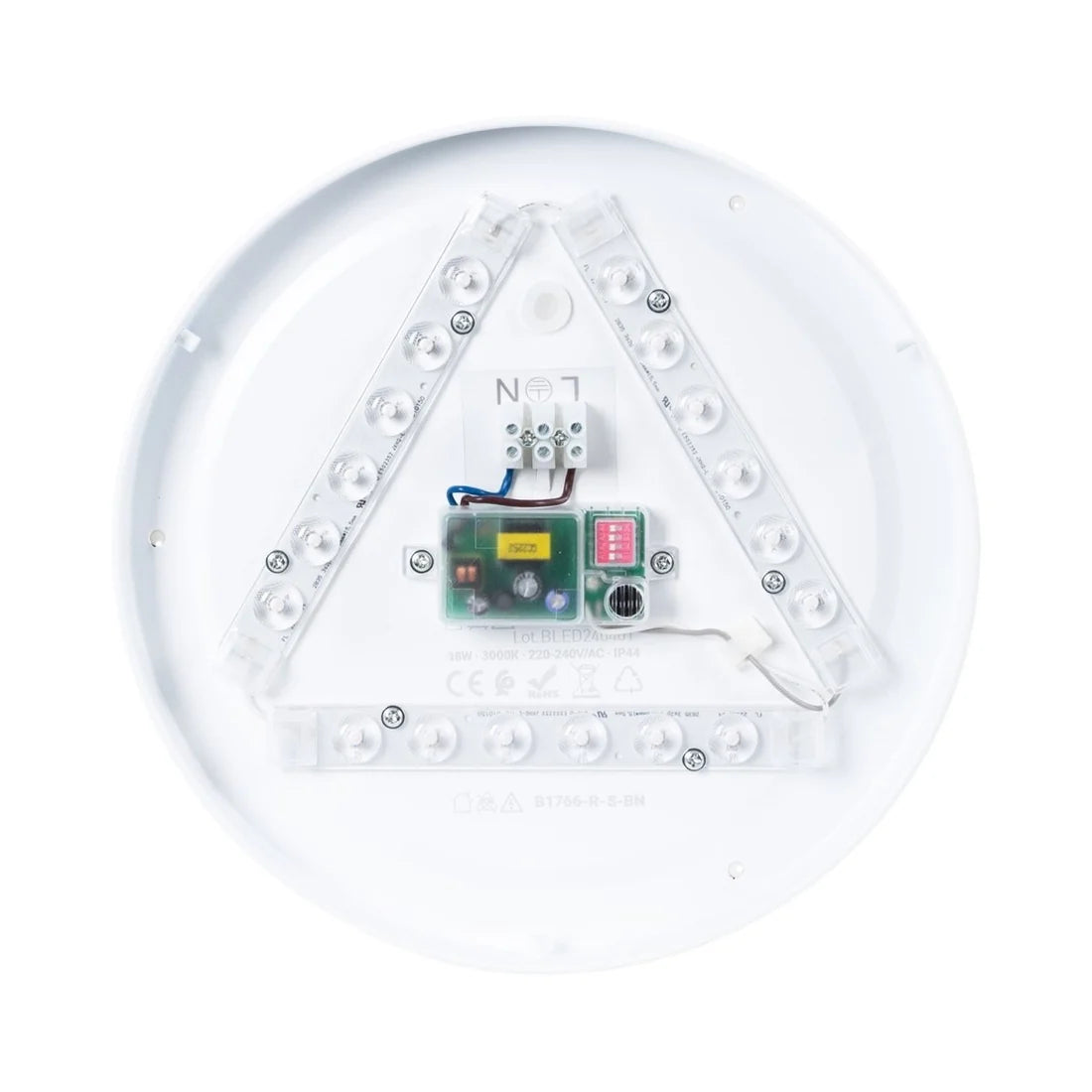 Plafón LED techo 18W - Sensor de sonido + sensor crepuscular - IP44 - Ø26 cm