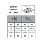 Plafón LED techo 18W - Sensor de sonido + sensor crepuscular - IP44 - Ø26 cm