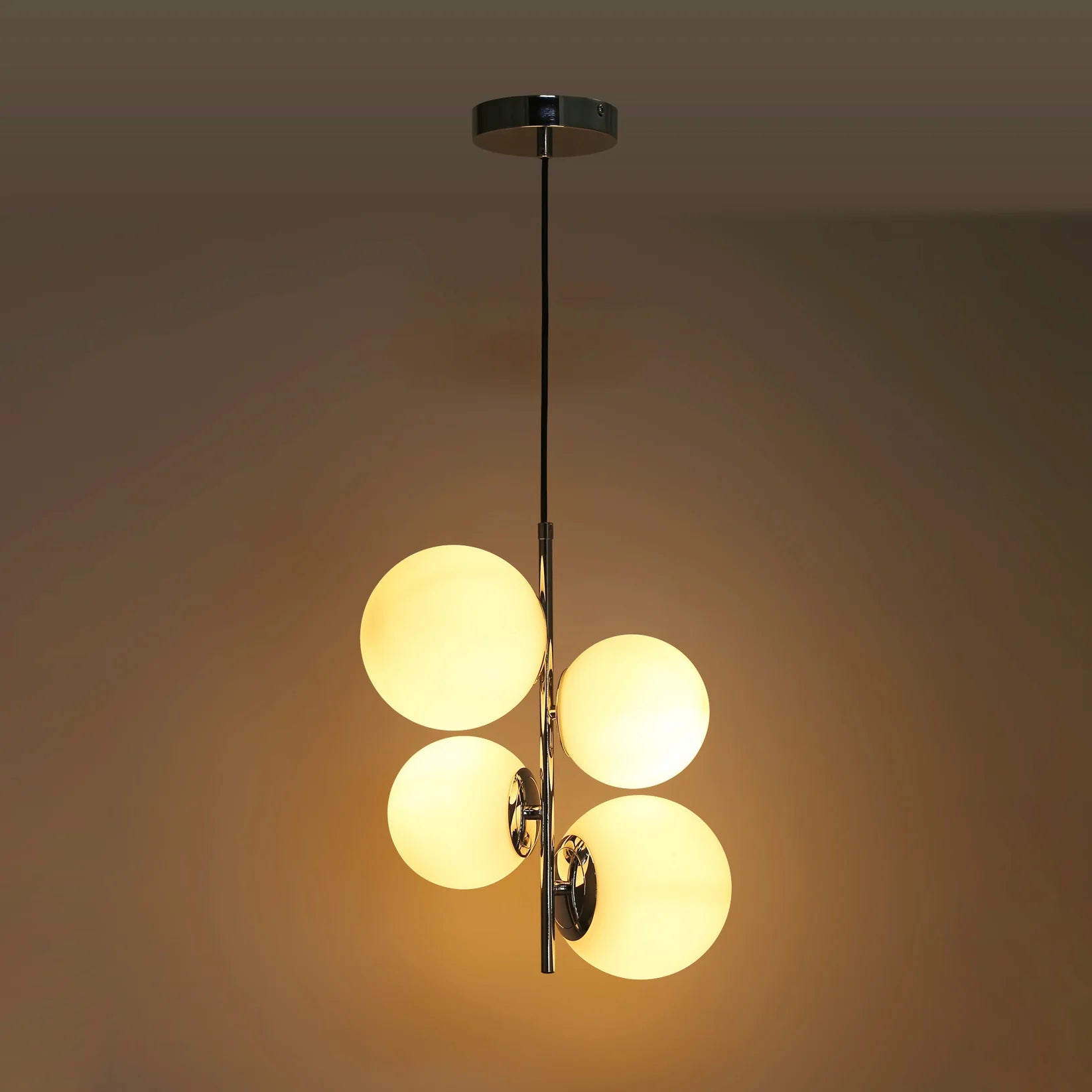 Lámpara colgante bola cristal "TANNA" - E27 - Ø 15cm