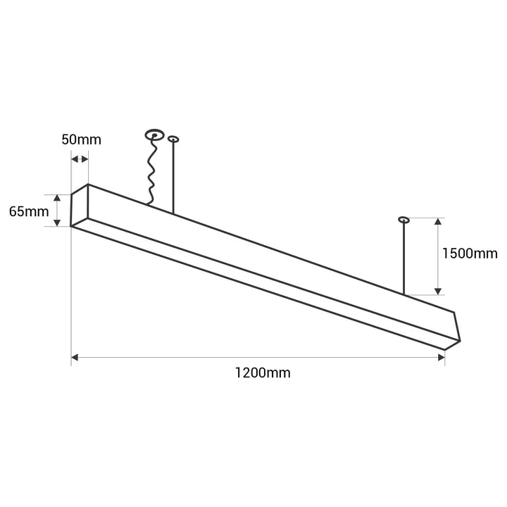Luminaria lineal LED CCT - 40W - Suspensión / superficie - Potencia ajustable - 120cm