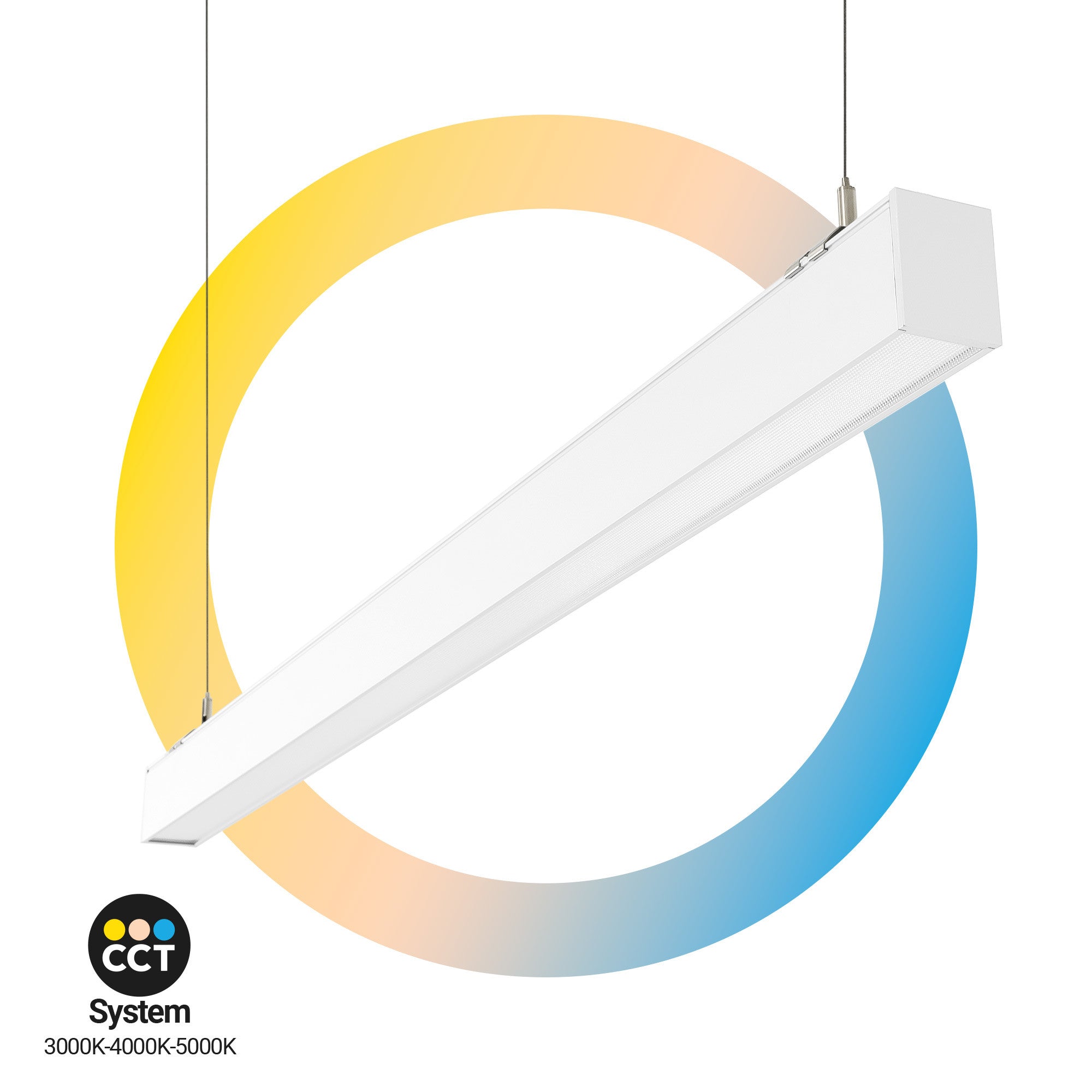 Luminaria lineal LED CCT - 40W - Suspensión / superficie - Potencia ajustable - 120cm