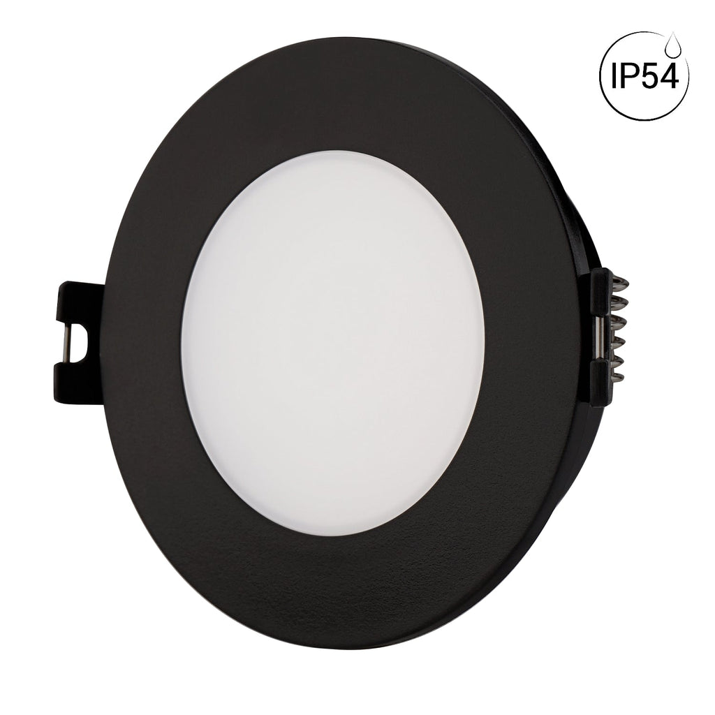 Aro downlight estanco circular para bombilla GU10 / MR16 - Difusor opal - Corte Ø 75-80 mm - IP54