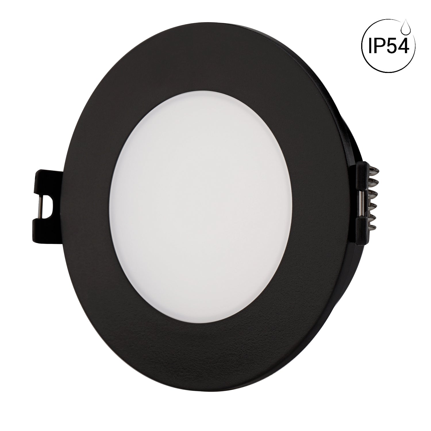 Aro downlight estanco circular para bombilla GU10 / MR16 - Difusor opal - Corte Ø 75-80 mm - IP54