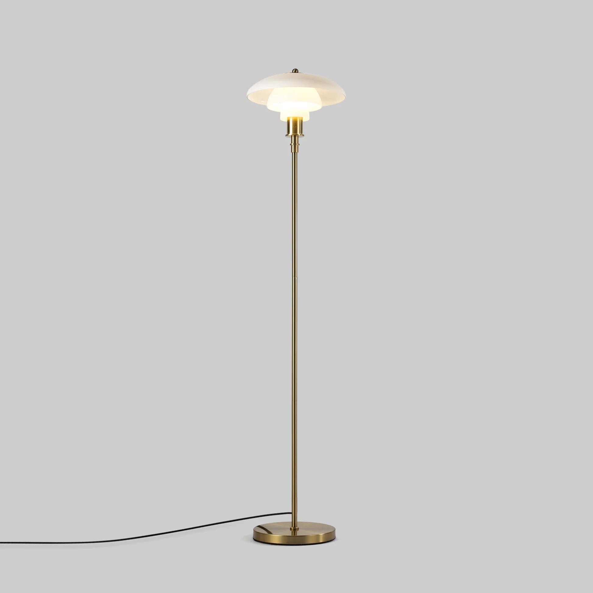 Lámpara de pie de diseño "Marshal" - Pantalla cristal - E27