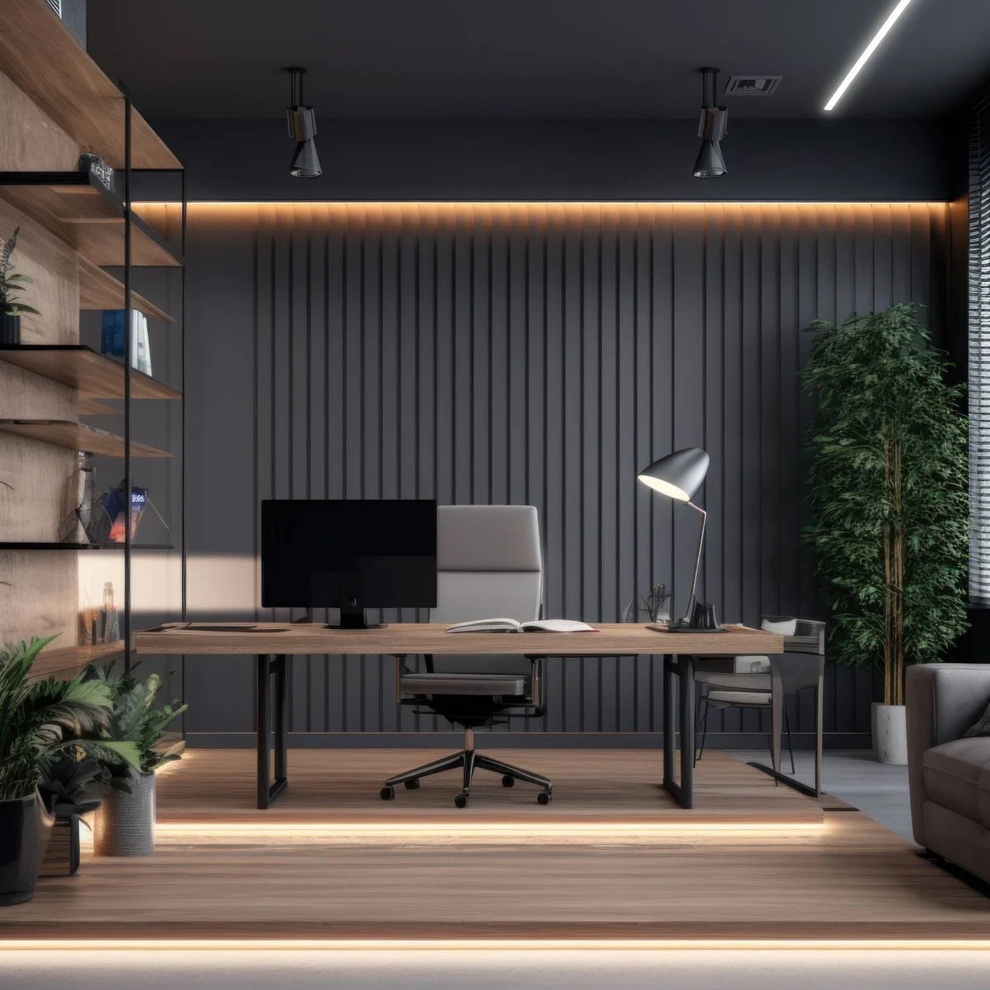 Perfil tira LED empotrable - 24,5x7mm - Kit completo - 1 metro