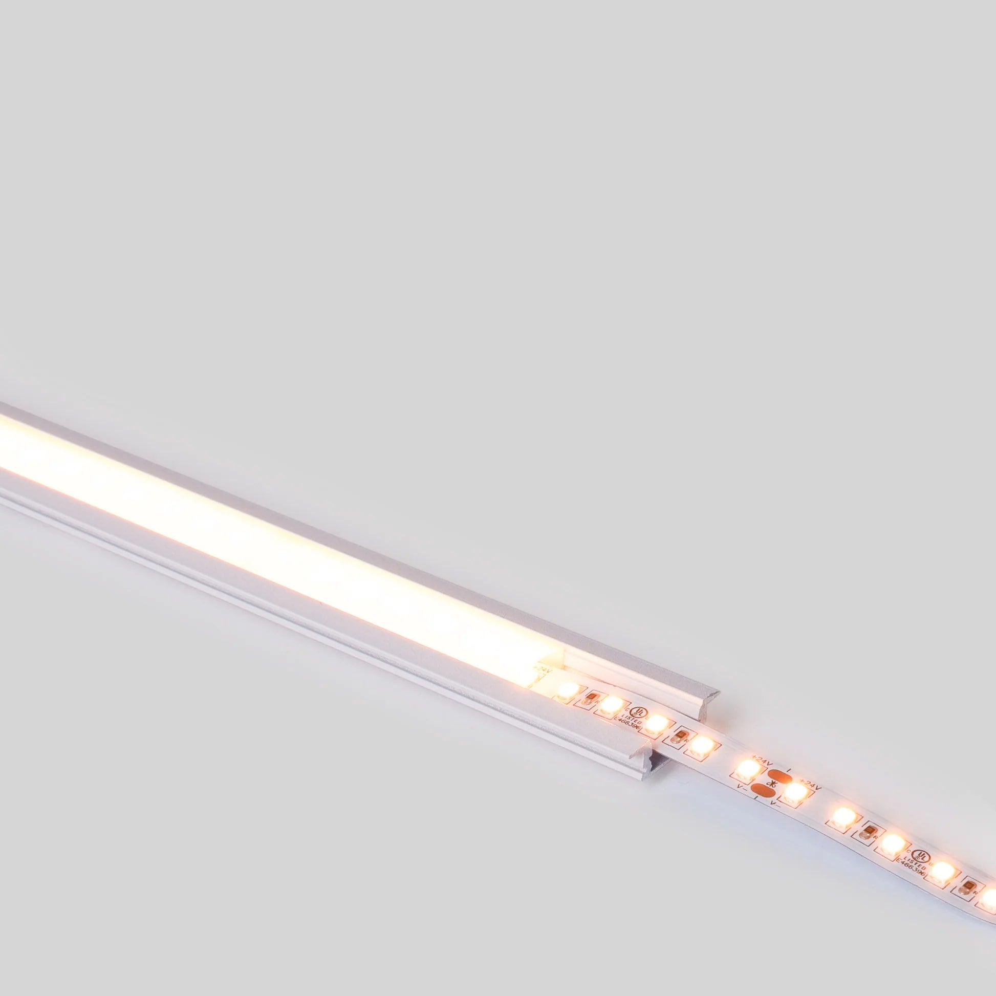 Perfil tira LED empotrable - 24,5x7mm - Kit completo - 1 metro