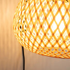 Aplique de Pared de Mimbre y Madera "Phuket" | Con Cable y Enchufe - E27