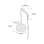 Aplique de Pared de Mimbre y Madera "Phuket" | Con Cable y Enchufe - E27