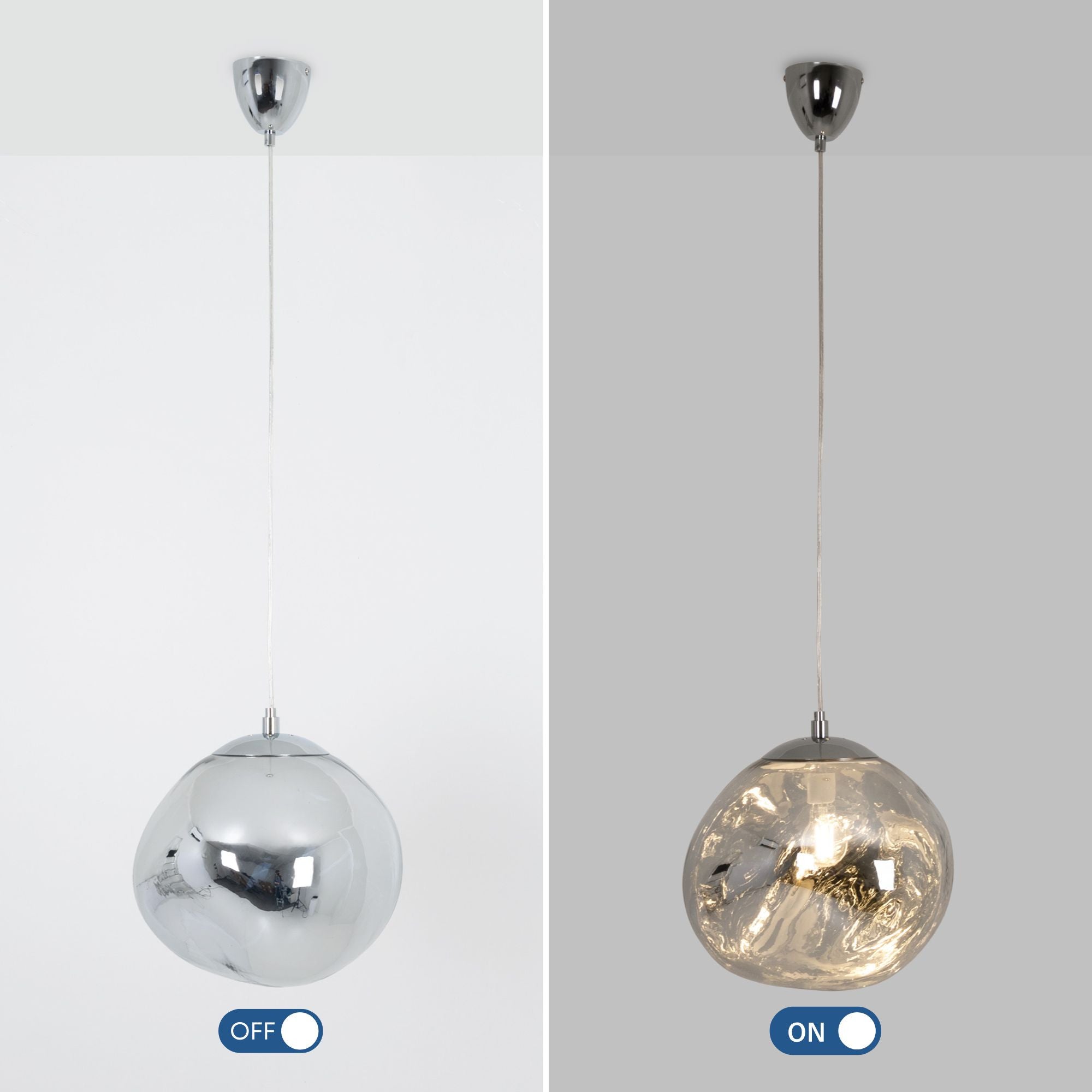 Lámpara colgante cristal de diseño "RAINY" - Ø 36cm