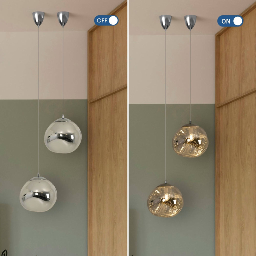 Lámpara colgante cristal de diseño "RAINY" - Ø 36cm