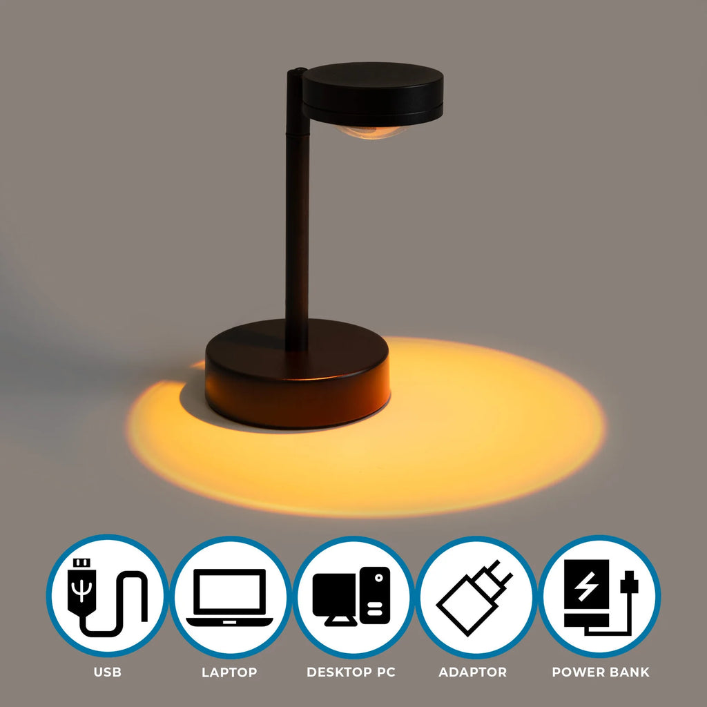 Lámpara de mesa "FLIC" 5W- Efecto atardecer - Sunset Lamp