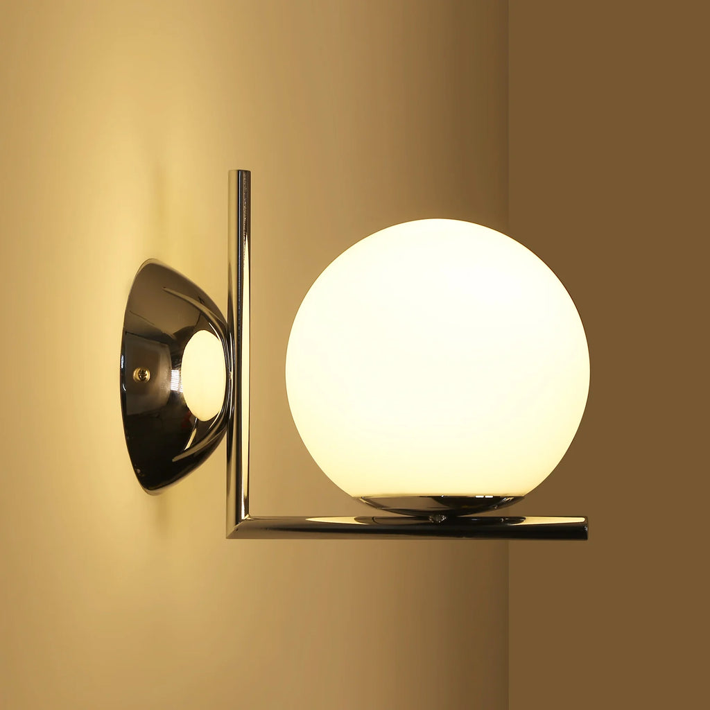 Aplique de pared bola cristal "ATOM" - E27 G45 - Ø 15cm