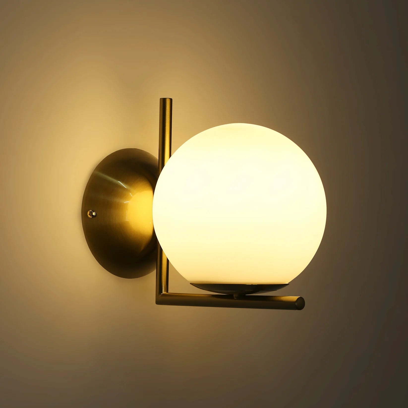 Aplique de pared bola cristal "ATOM" - E27 - Ø 15cm