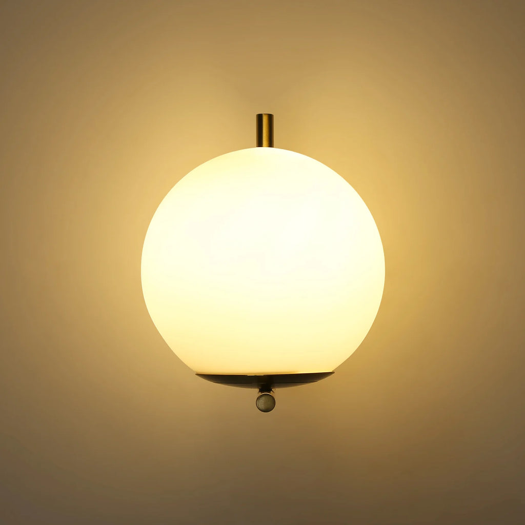 Aplique de pared bola cristal "ATOM" - E27 - Ø 15cm